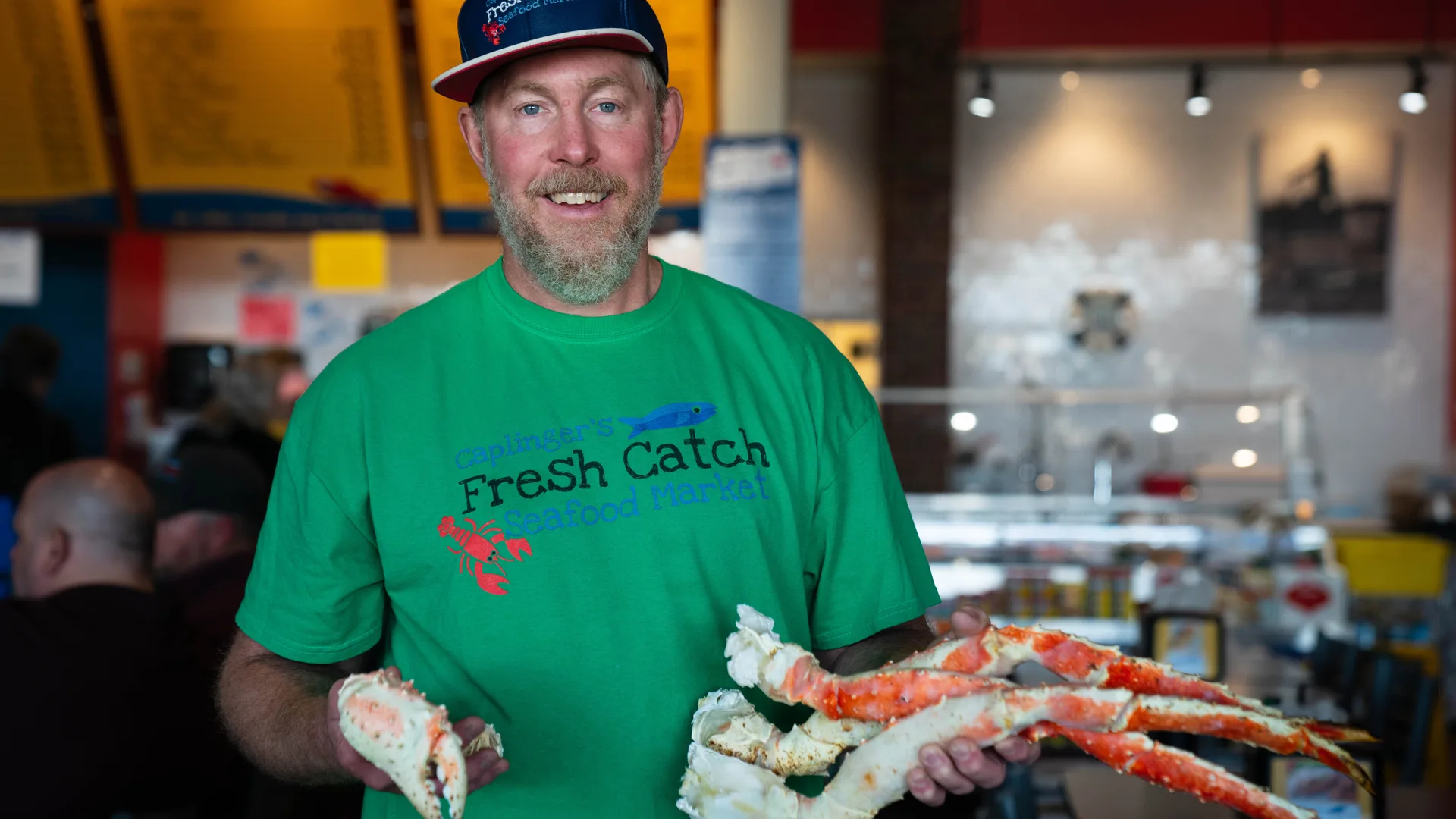 Colossal king crab at Caplinger's Fresh Catch Indianapolis