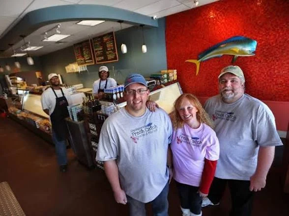 The crew at Caplinger's Fresh Catch